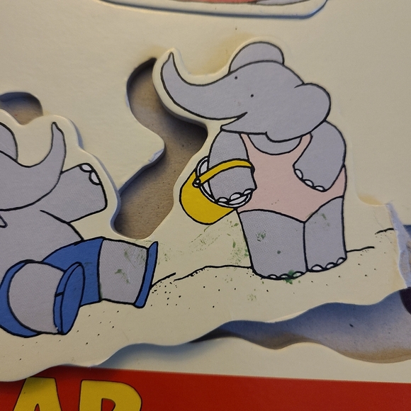 Vintage Babar Board Puzzle Used Condition - Picture 4 of 5